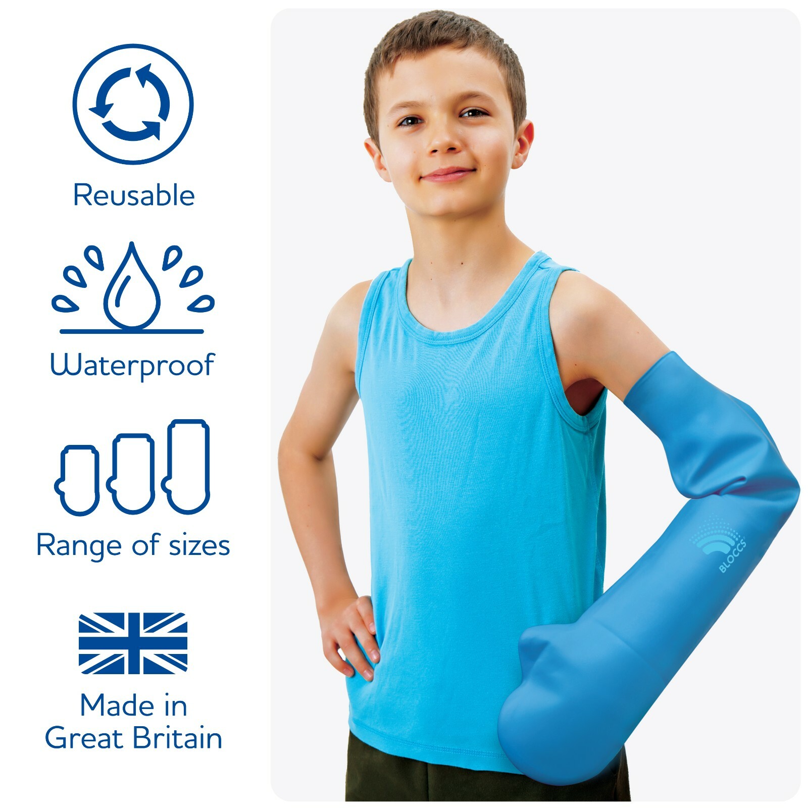 Bloccs Child Full Arm Waterproof Cast Cover for From 4 to 7 Years for