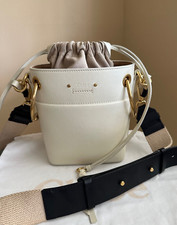 Chloe Roy Small Bucket Bag Leather in Off White