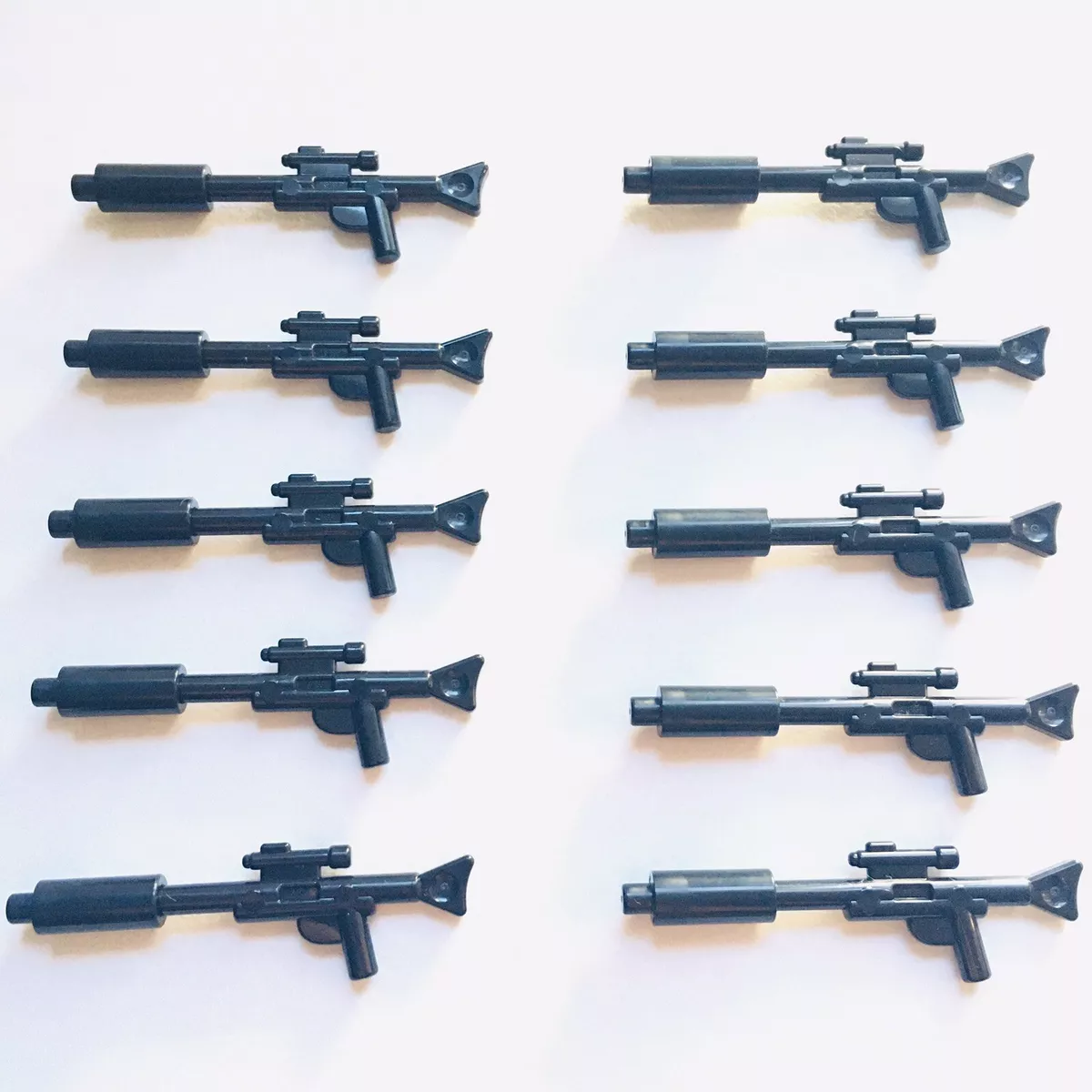 Lego Lot Of 10 Star Wars Black Blaster Long Rifle with Extended