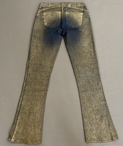 DONDUP BOOTCUT JEANS - Denim Dorado y Azul Talla Cintura 29" - Pierna 32" Hecho en Italia - Imagen 2 de 10