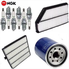 Tune Up Kit Cabin Air Oil Filters Spark Plugs for 2001-2002-2003-2004 Acura MDX 