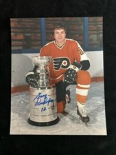 GARY DORNHOEFER Signed Autographed 8x10 Hockey Photo Philadelphia Flyers COA