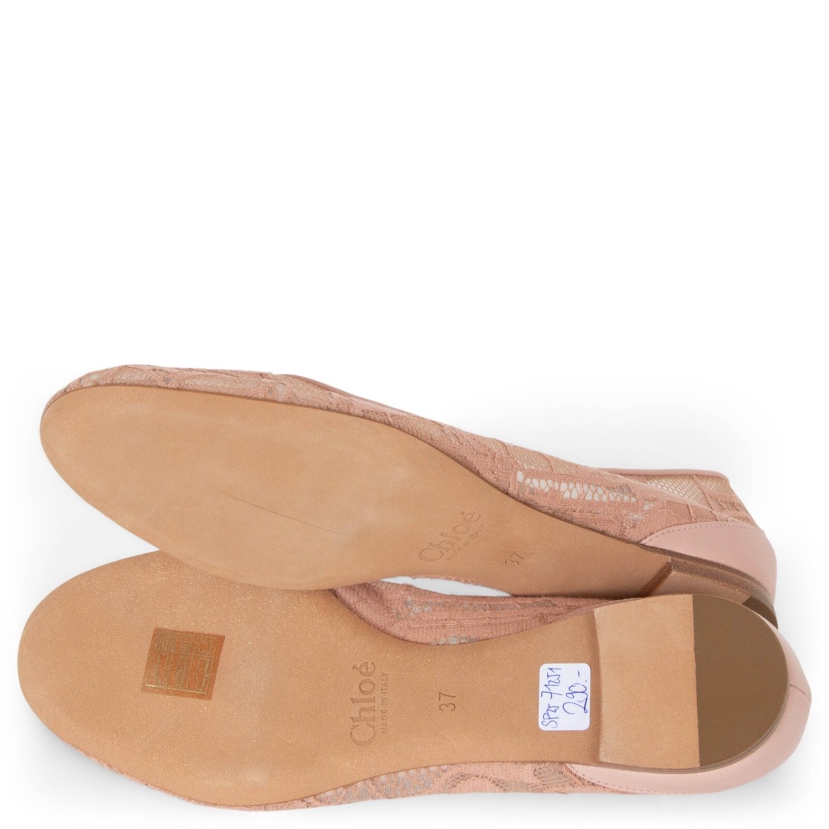 71251 auth CHLOE Pink Tea 2020 LAUREN LACE Ballet Flats