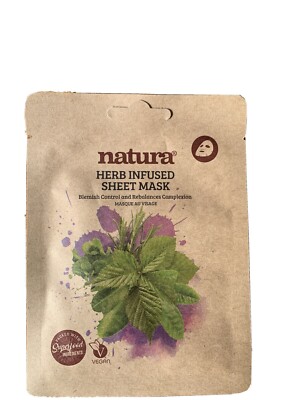 Neu Kräuter angereicherte Blatt Maske MAKELKONTROLLE & BALANCIERT TEINT VEGAN