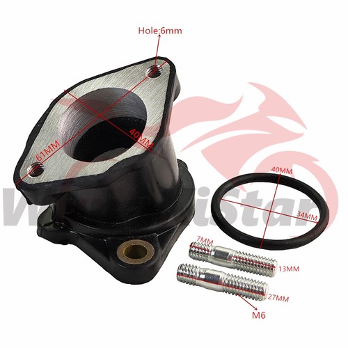 Motorcross Carburetor Manifold Intake Pipe Inlet Kit For Motorcycle CG125 CG150 - Picture 4 of 9