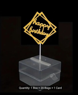 1 Stk. Ziehgeld Tortenbox, Ziehgeld für eine Happy Birthday Torte, Party Deko