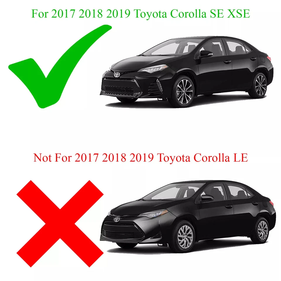 6 peças para Toyota Corolla SE XSE 2017-2019 grade dianteira superior inferior luzes de neblina de LED - Imagem 2 de 4