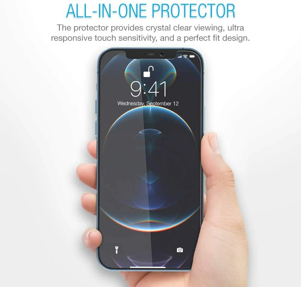 3-Pack iPhone 12 Pro Max / 12 Mini Screen Protector Clear Tempered Glass  - Image 3 of 4