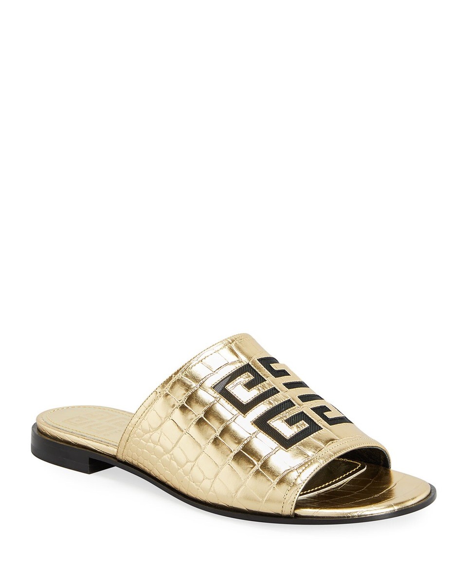 givenchy slides gold Leather sandals Givenchy Gold size 36.5 EU in Leather - 26050556 main image 3