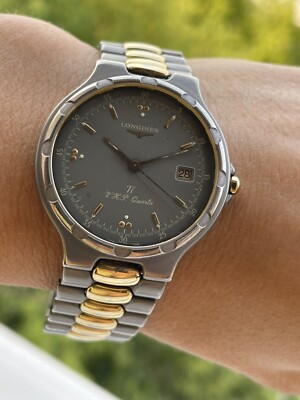 Longines Conquest Watch V.H.P Quartz Titanium Mens 35mm Swiss Made