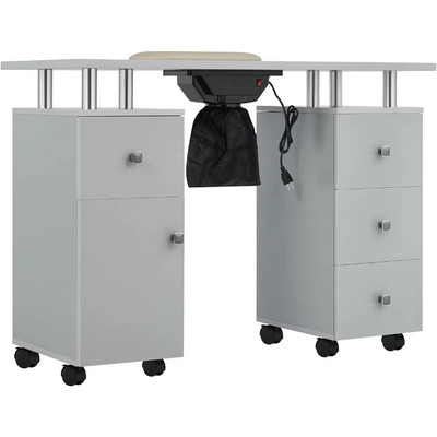 Nail Desk for Technician; Manicure Table Nail Table W/Electric Dust Collector