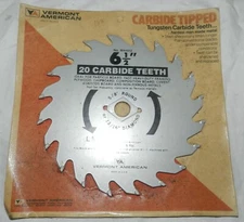 Vermont American 6.5" Carbide Tipped 20 Tungsten Carbide Tooth Circular Saw Blad