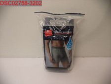 Hanes Ultimate Men Black/Grey 4-Pack FreshIQ Tagless Cotton Boxer M 043935559151