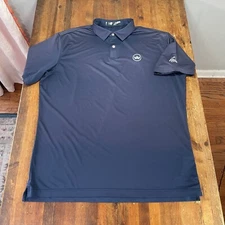 Peter Millar Polo Shirt Mens XL Blue Casual Performance TPC Golf Stretch READ