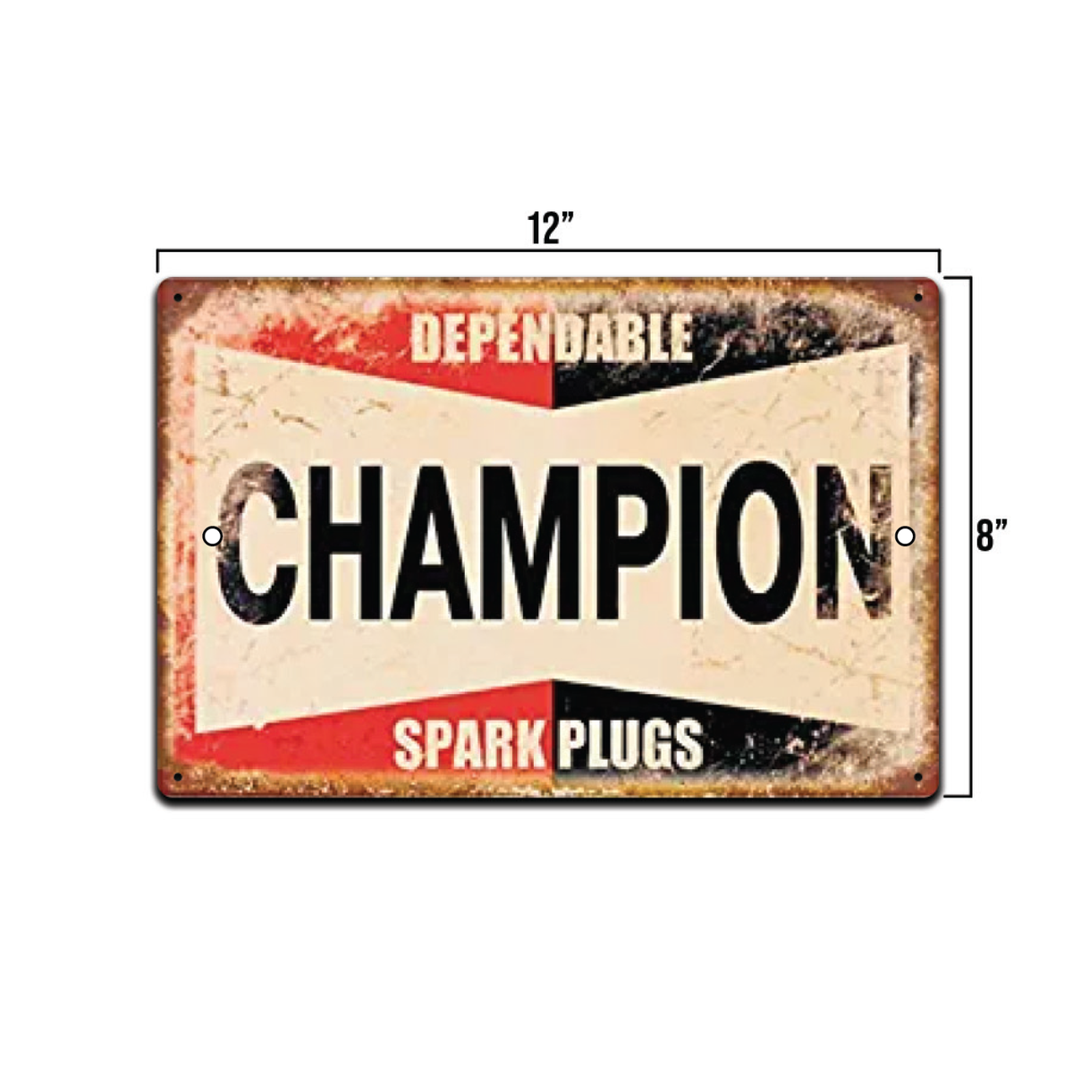 Champion Spark Plugs Vintage Look Aluminum Tin Sign Retro Style