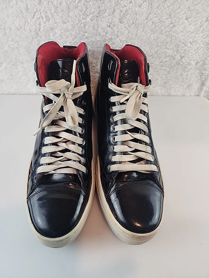 Base London Hombre Cordones Atlético Negro HighTop Tablet Zapato Talla 44 (US) 11/11.5 Foto 3 de 4