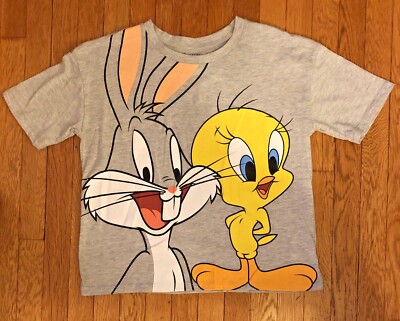 Looney Tunes Bugs Tweety Graphic T-Shirt Tee Shirt Short Sleeve Junior Women's