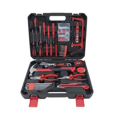 Household Tools Kit Essential Home Repair Set with Plastic Toolbox Ideal for ...