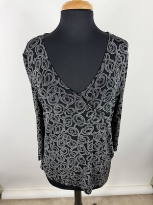 Kiara Woman s Size XL 3/4 Sleeve Pullover Top- 4140