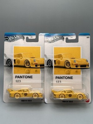 HOT WHEELS 2026 SILVER SERIES PANTONE YELLOW #123 PORSCHE 6/6 Set Pair Of 2