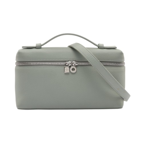 LORO PIANA Extra Pocket 19 Shoulder Handbag Eucalyptus Green Calfskin FAN4045