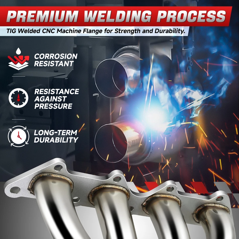 不锈钢排气歧管接头套件 适用于 00-05 三菱 Eclipse 2.4L — 第 4/4 张图片
