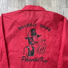 Vintage Auburn Sportswear Nylon Red Jacket XL Hillbilly Days Kentucky Americana