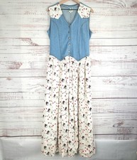 Vintage Desert West Dress By Sherry Holt Womens L Western Bohemian Cottagecore