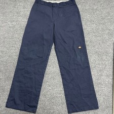 Dickies Pants Mens Size 36x34 Navy Blue Straight Leg Classic Fit Workwear GOOD
