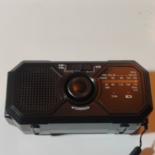 Black Portable AM/FM Weather Band Radio Solar Panel Hand Crank USB Charging