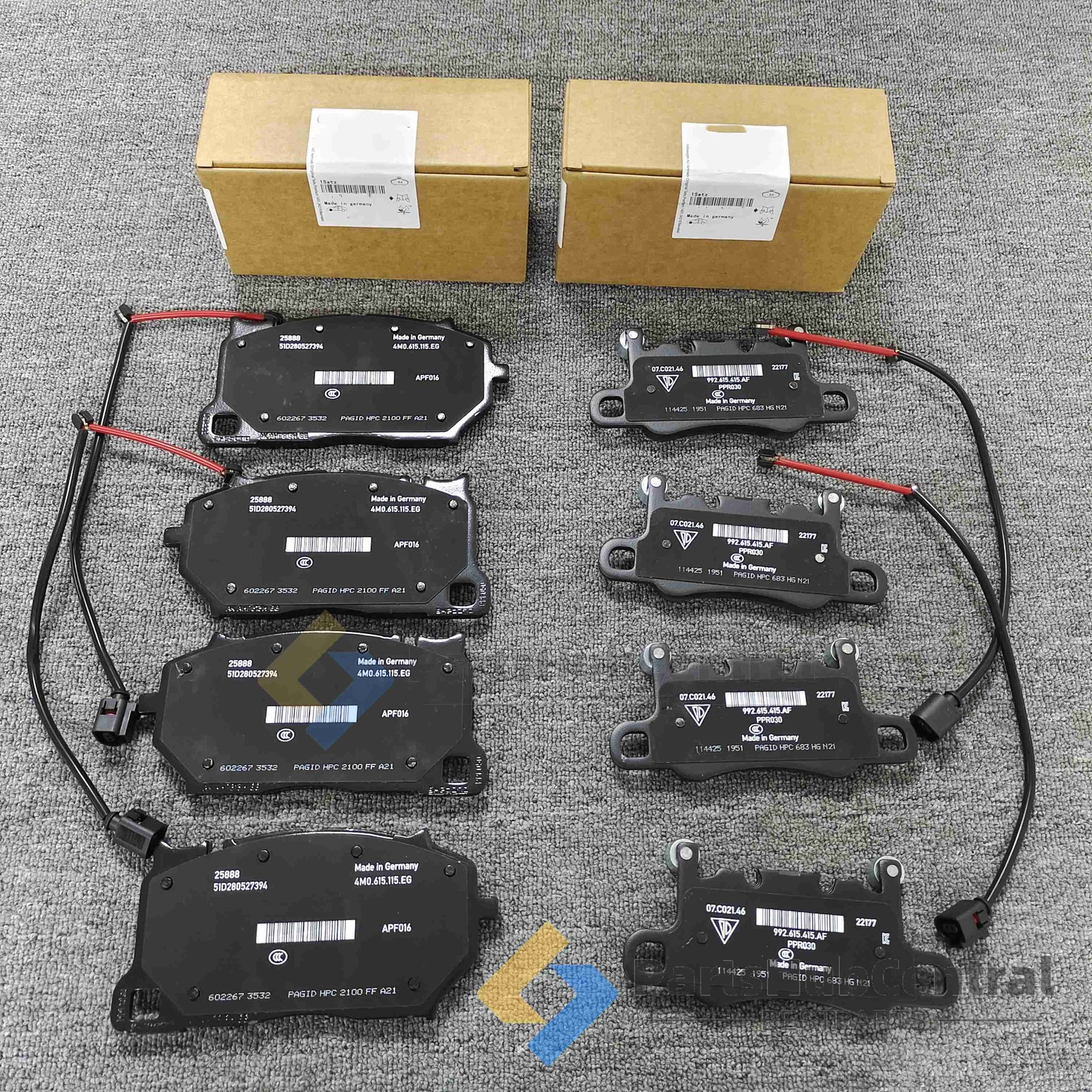 Front & Rear Brake Pad kit fits Bentley Continental GT Flying Spur (18+