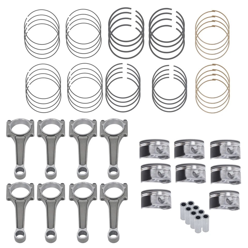 8x Pistons+8x Rods Kit For Dodge Ram 2500 3500 Chrysler 300 2003 2004-2008 5.7L - Image 2 of 4