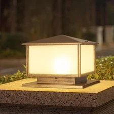 Outdoor Post Lights with Mount Base, Exterior Patio Pillar Lights Outdoor Fix...