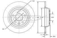 Tomex Brakes 2X Bremsscheibe Hinten Voll FüR Ford Kuga I Galaxy Land Rover WA6