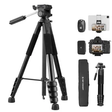 Camera Tripod, 75" Lightweight Portable Travel Outdoor DSLR Tripods for Camer...