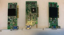 Lot of 3 vintage PCI Video Card w/ VGA port
