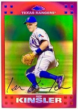 2007 Topps Chrome - Ian Kinsler 43 Red Refractor 99
