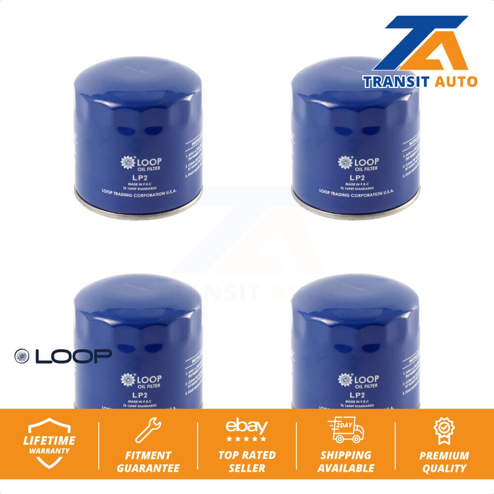 Engine Oil Filter 4 Pack For Ford F-150 Ram Dodge F-350 Super Duty 1500 F-250