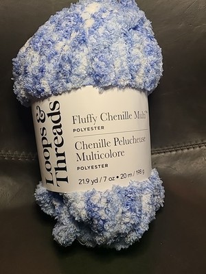 Loops Threads Fluffy Chenille Pemucheuse Multicolor Polyester Skein Craft Knit 
