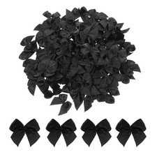Mini Black Bows, 100 Pcs 1 Inch Ribbon Bow Bows 2.7 2.5cm,