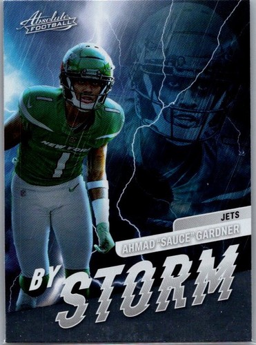 Ahmad 'Sauce' Gardner #BST-18 — 2022 Panini Absolute By Storm football card