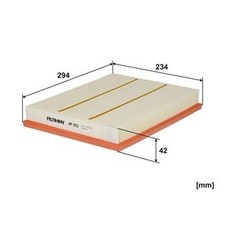 Luftfilter Motorluftfilter 297Mm für Opel Astra G F70 Cabrio T98 Caravan CC