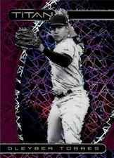 2021 Panini Chronicles Gleyber Torres #24 Titan Purple Velocity New York 32J