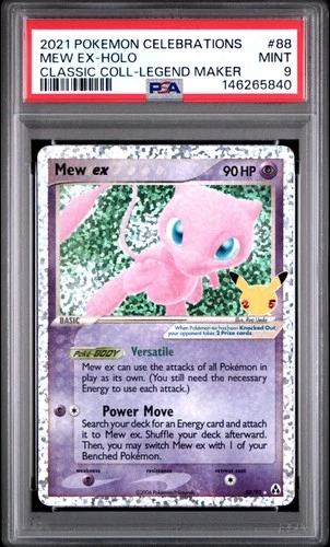 2021 POKEMON CELEBRATIONS CLASSIC COLLECTION #88 MEW EX-HOLO PSA 9