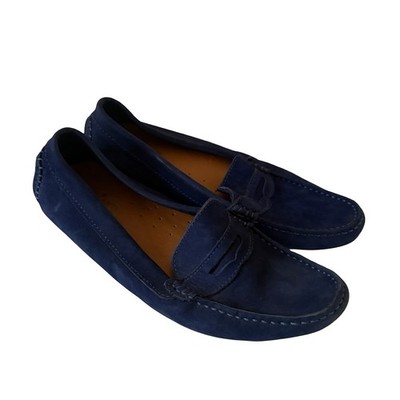 Mercanti Fiorentini Womens Blue Suede Driving Moccasin  display picture 1