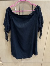 Ana Black short sleeved dress off the shoulder size medium Boho