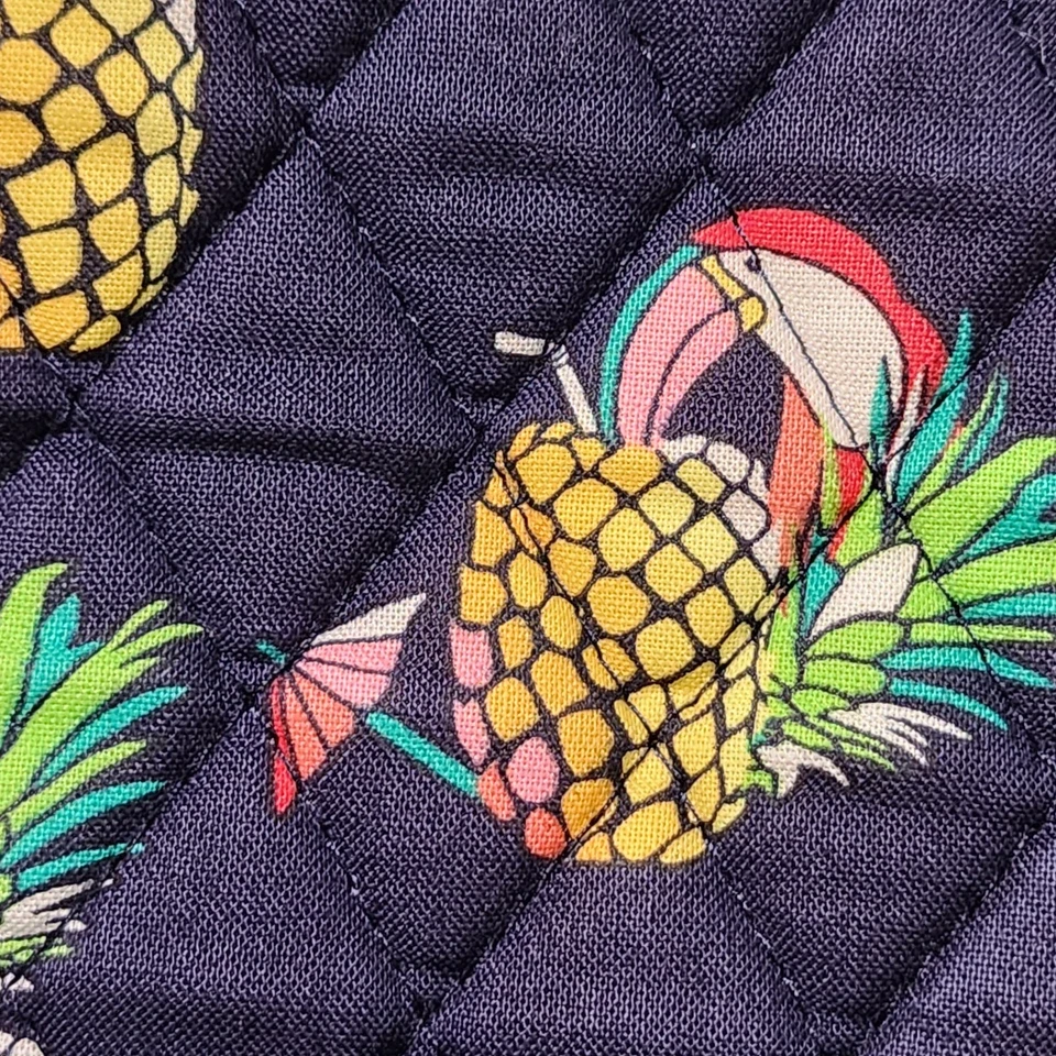 Bolso de Mano Vera Bradley Tucán Fiesta Tropical Acolchado Doble Correas para el Hombro Cremallera Foto 4 de 4