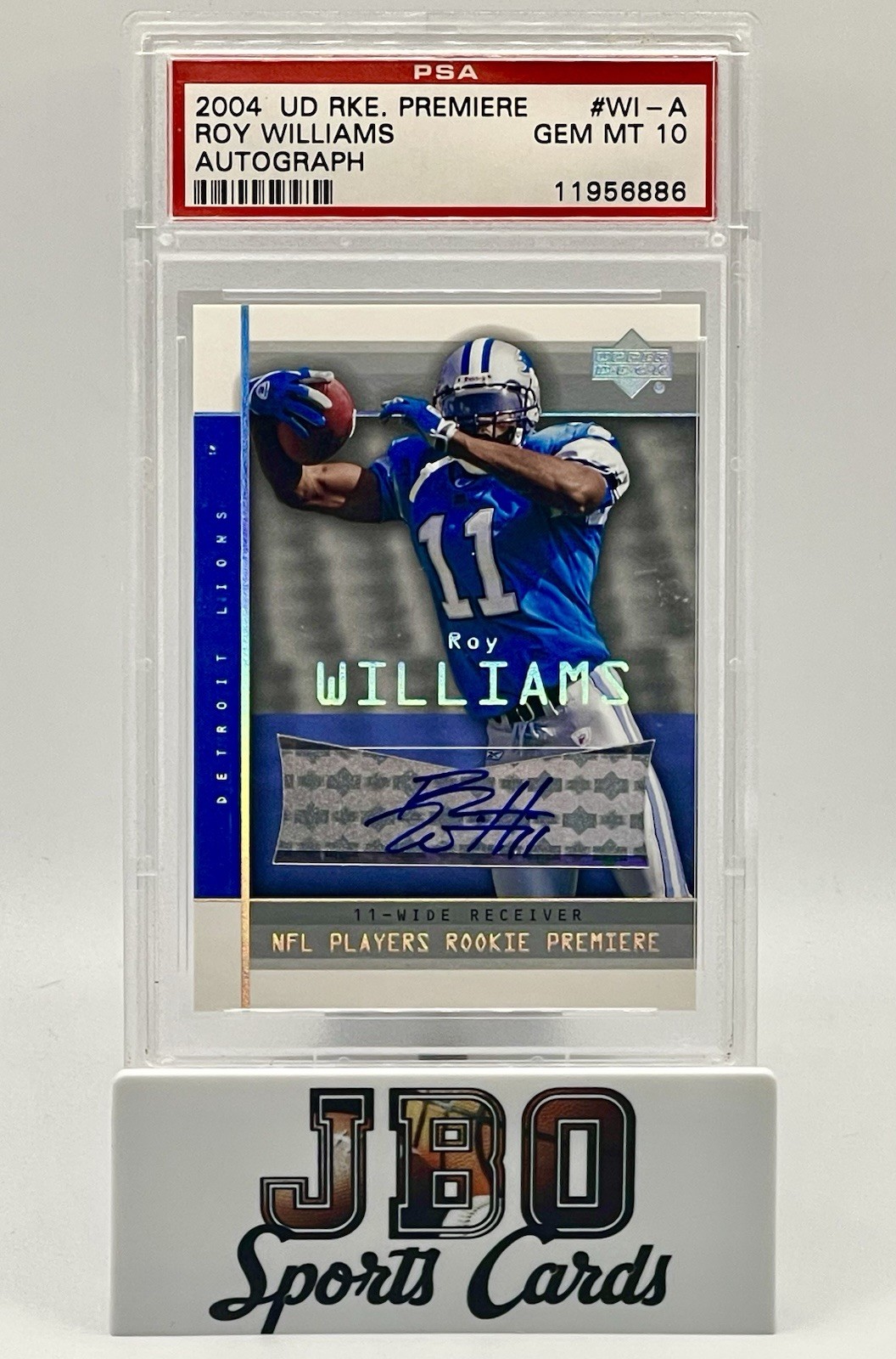 2004 Upper Deck Roy Williams Rookie Auto Premiere #WI-A (PSA 10) *POP 1*