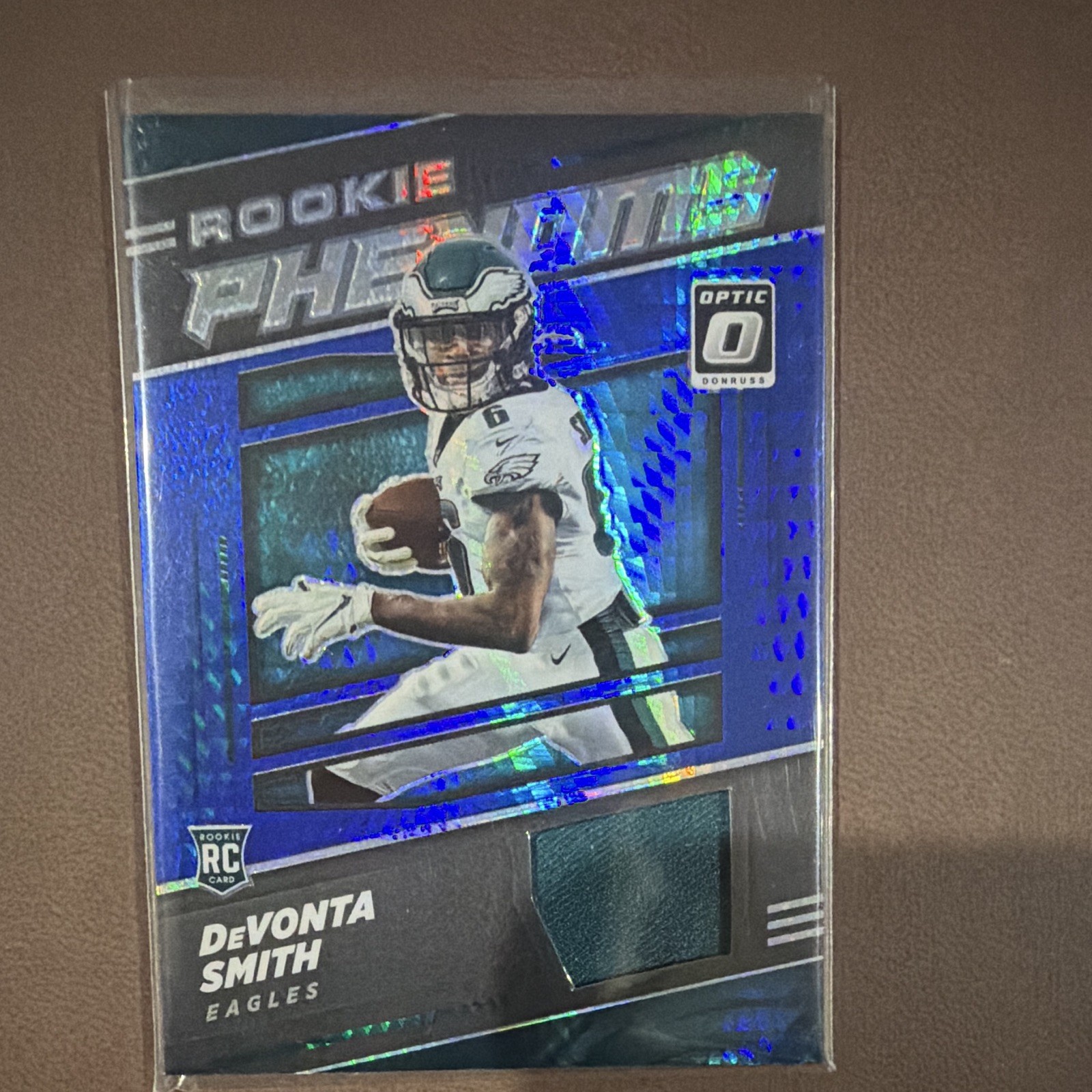 Panini 2021 Donruss Optic DeVonta Smith Eagles Rookie Phenoms Prizm Mem #RP-5