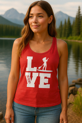 LOVE SUP Women s Racerback Tank   Stand Up Paddleboard Shirt